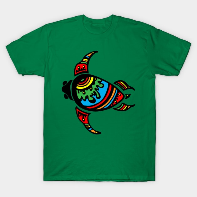 Psychedelic Turtle T-Shirt by Scruffies